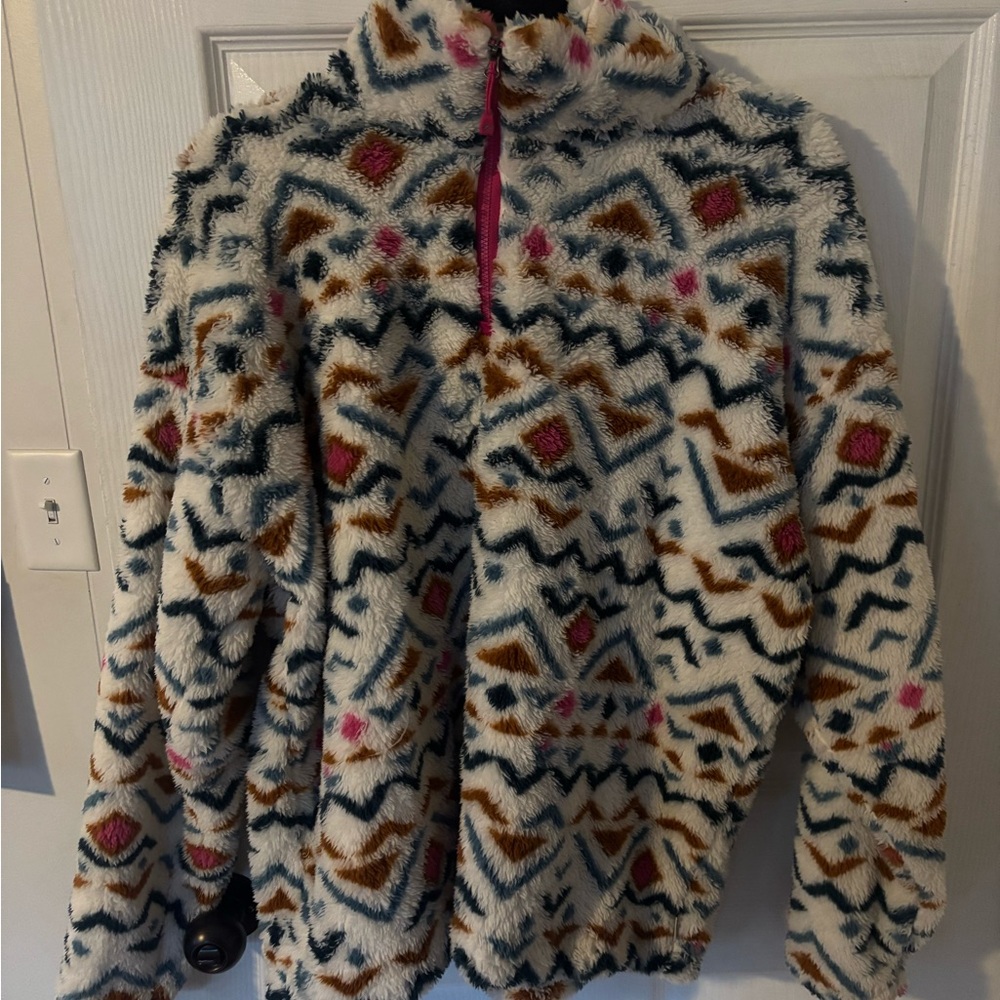 Eddie Bauer Multi Colored Fleece Pullover - image 1